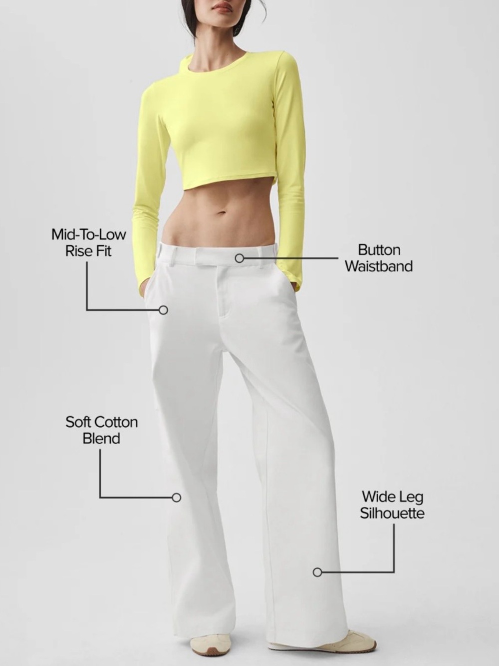 ALO YOGA High Road Straight Leg Pant White NWT size Medium